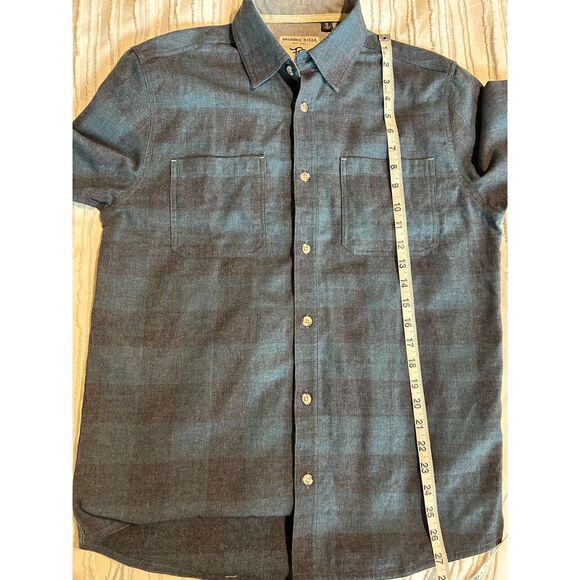 NEW! Branded Bills Myca Plaid Button-Up NWT Blue Chevron Men's Size Small - Picture 6 of 6